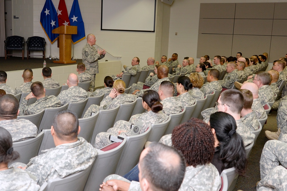 National Guard Bureau senior enlisted leader, Command Chief Master Sgt. Mitchell Brush, visits Texas National Guard