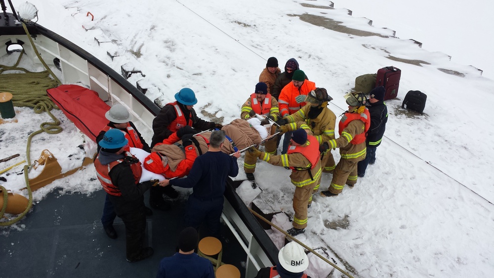 USCGC Mobile Bay conducts medical evacuation