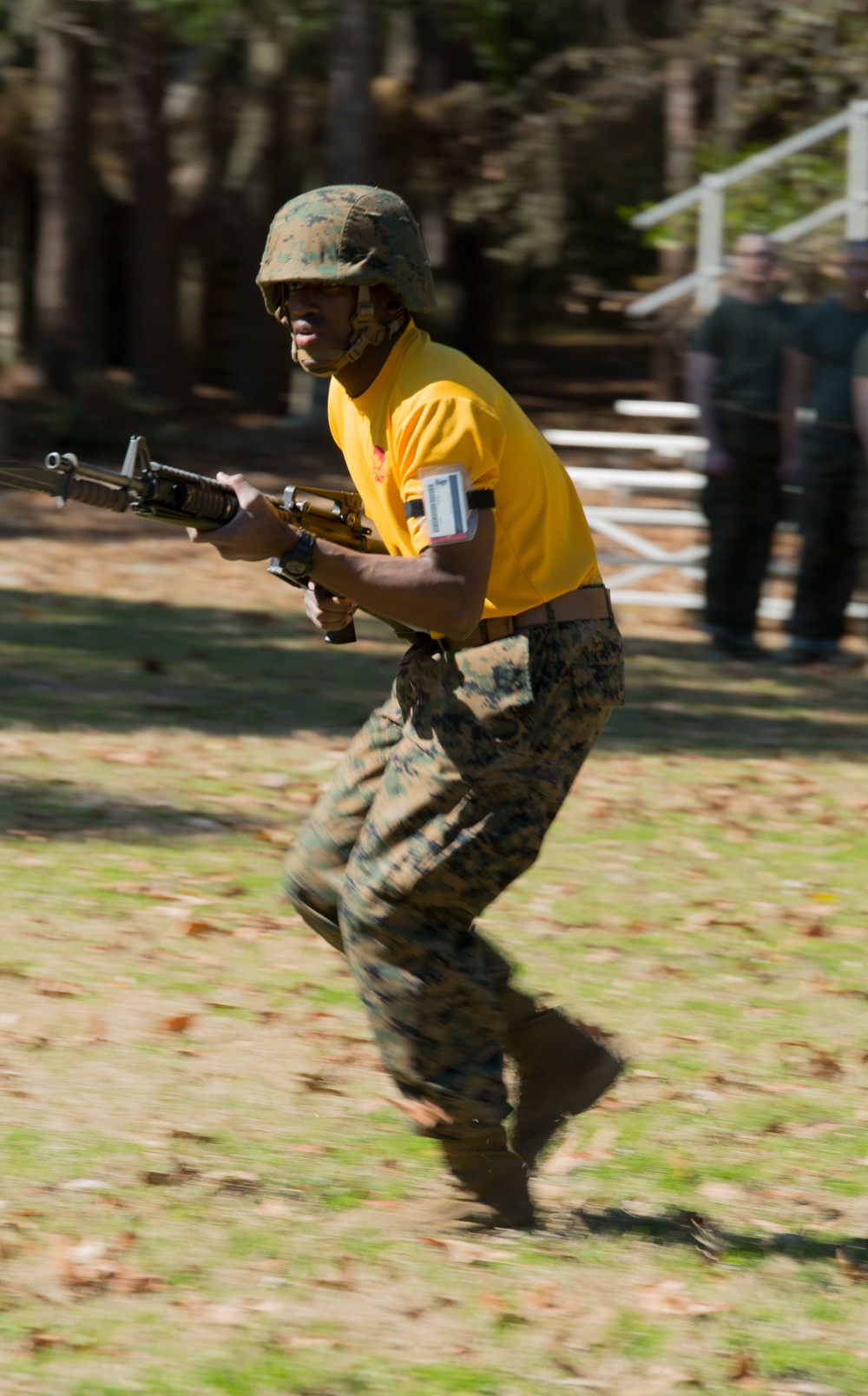 Marine recruits battle in simulated bayonet fight on Parris Island