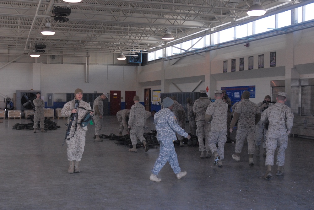 NC Guard opens armory for Marines during winter storm