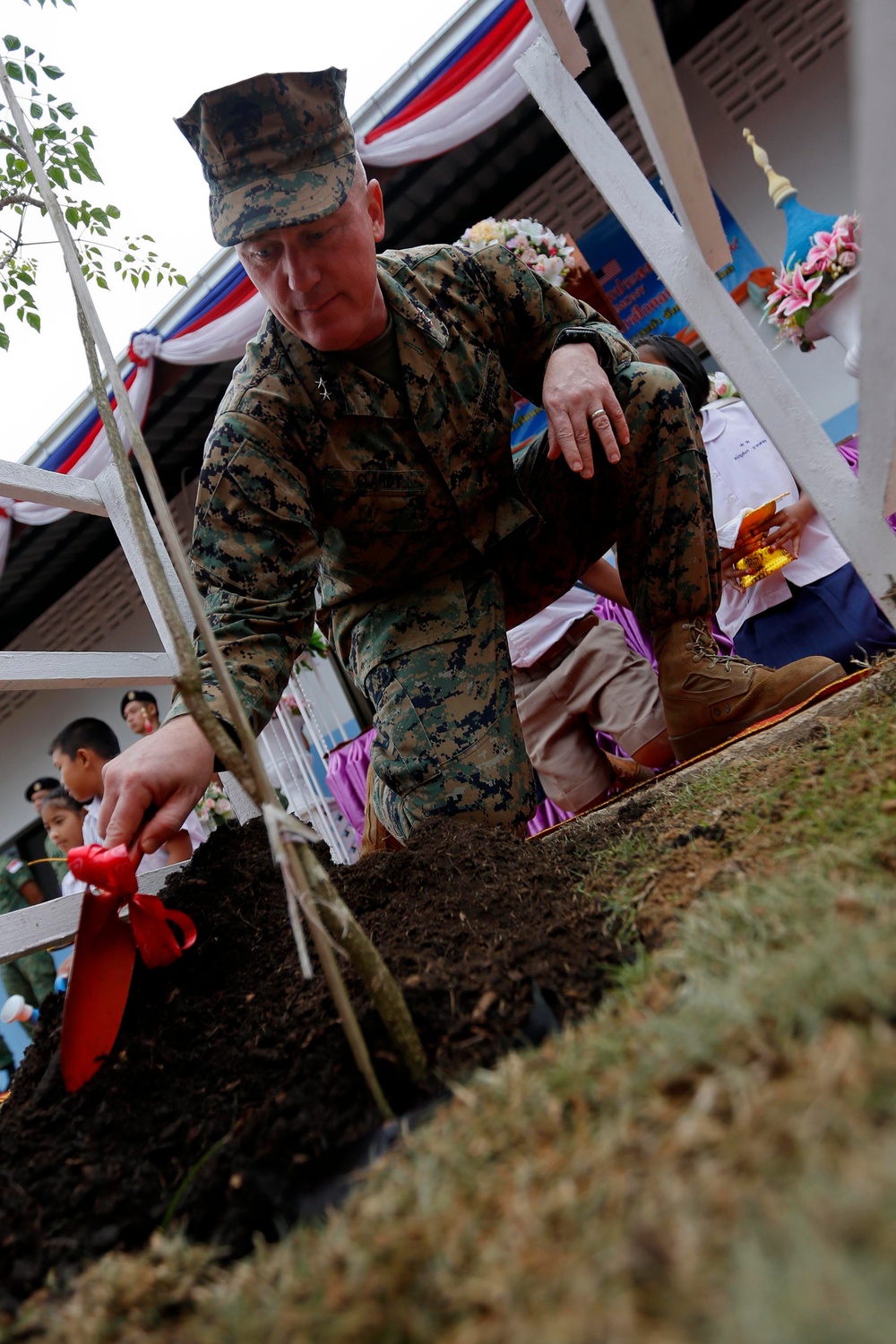 Thai locals, families attend dedication ceremony