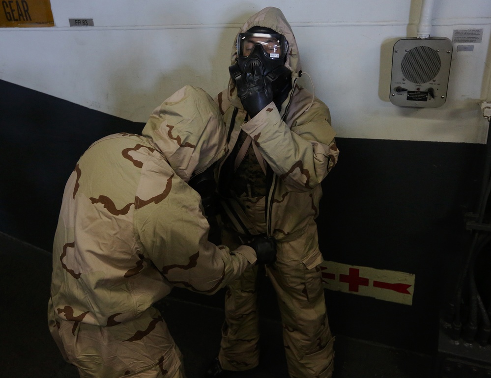 22nd Marine Expeditionary Unit CBRN training