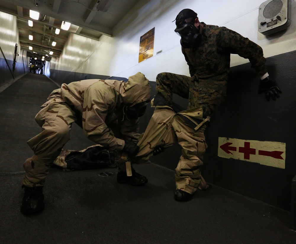 22nd Marine Expeditionary Unit CBRN training