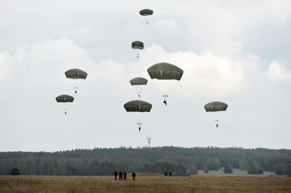 Multinational airborne operation in Grafenwoehr, Germany