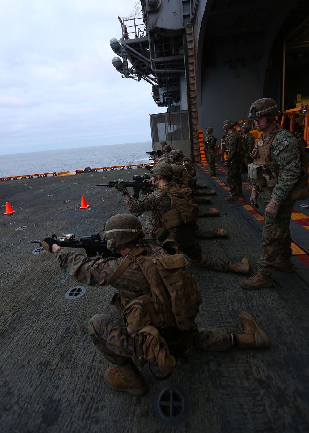 22nd Marine Expeditionary Unit holds range aboard USS Bataan