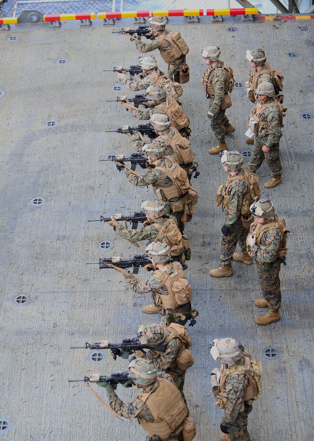 22nd Marine Expeditionary Unit holds range aboard USS Bataan