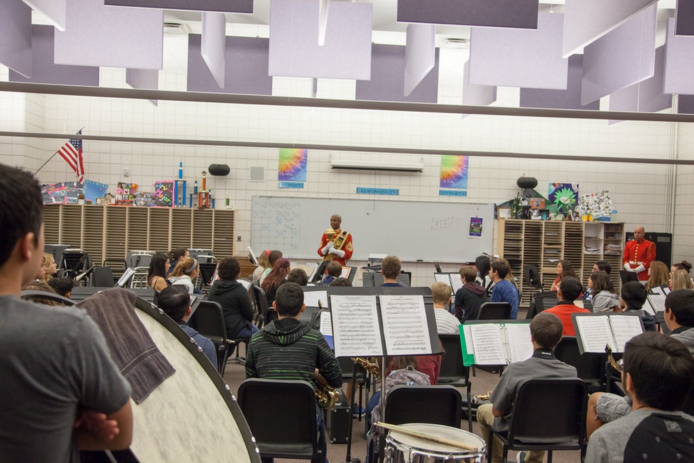 Drum Major visits Gila Ridge H.S.
