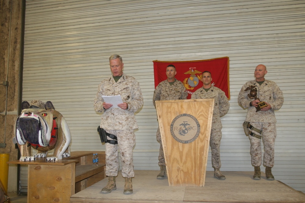 Afghanistan unit awarded Logistics Excellence award by Commandant of the Marine Corps