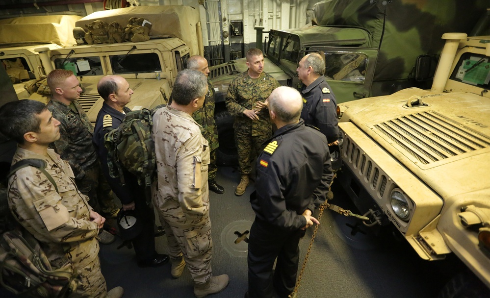 22nd Marine Expeditionary Unit, USS Bataan host Portuguese and Spanish military leaders