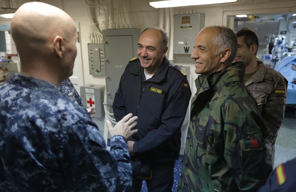 22nd Marine Expeditionary Unit, USS Bataan host Portuguese and Spanish military leaders