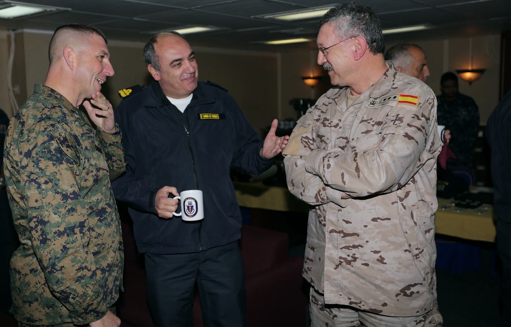 22nd Marine Expeditionary Unit, USS Bataan host Portuguese and Spanish military leaders