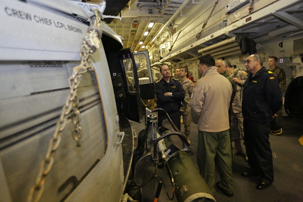 22nd Marine Expeditionary Unit, USS Bataan host Portuguese and Spanish military leaders