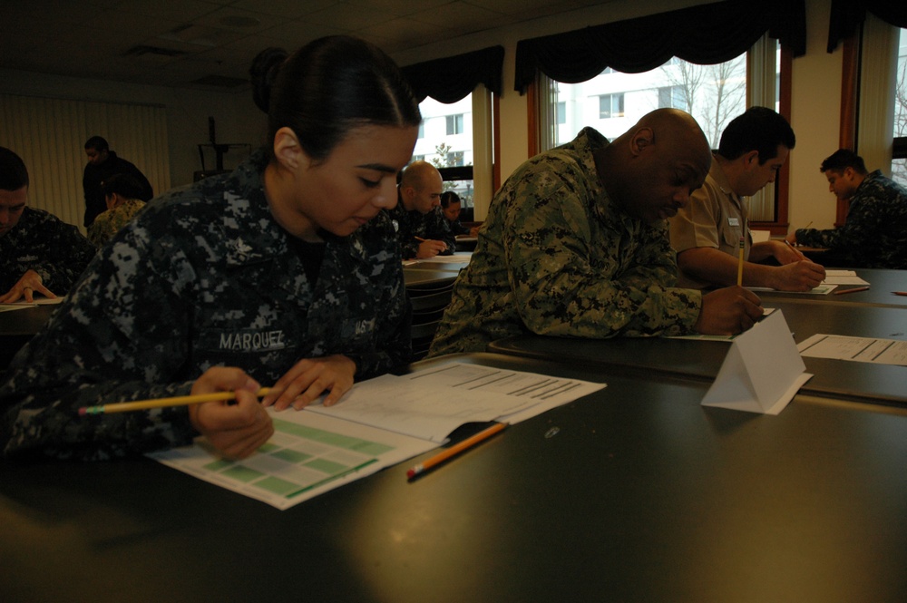 NOSC Kitsap sailors take Navy-wide advancement exam
