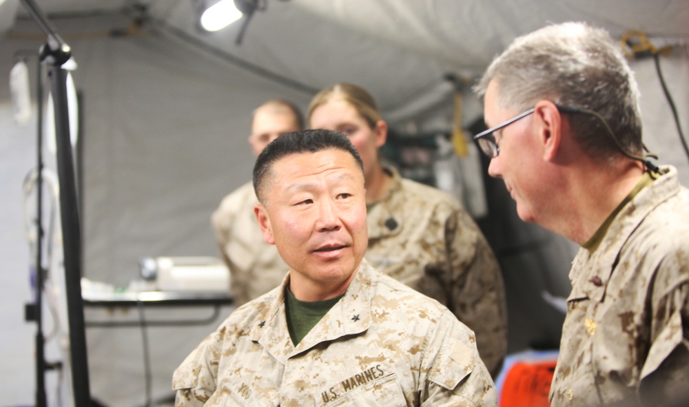 Brig. Gen. Yoo impressed with emergency physicians aboard Camp Leatherneck