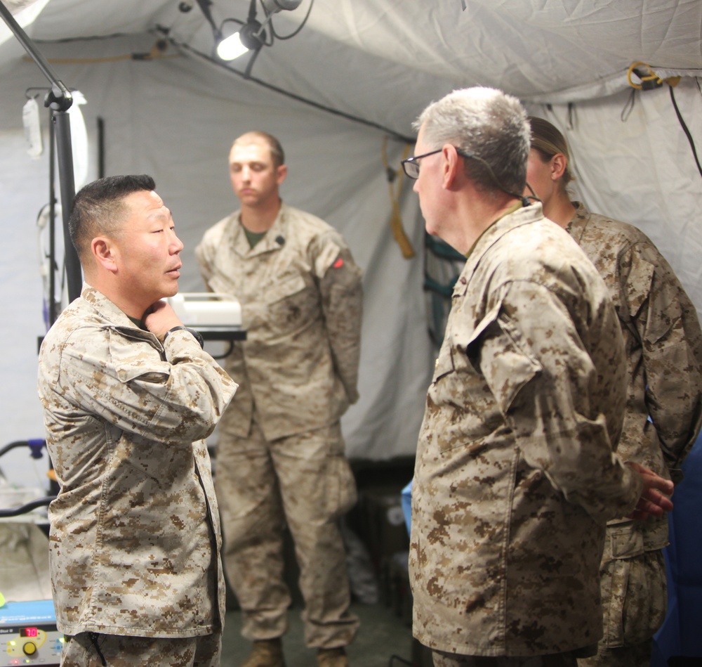 Brig. Gen. Yoo impressed with emergency physicians aboard Camp Leatherneck