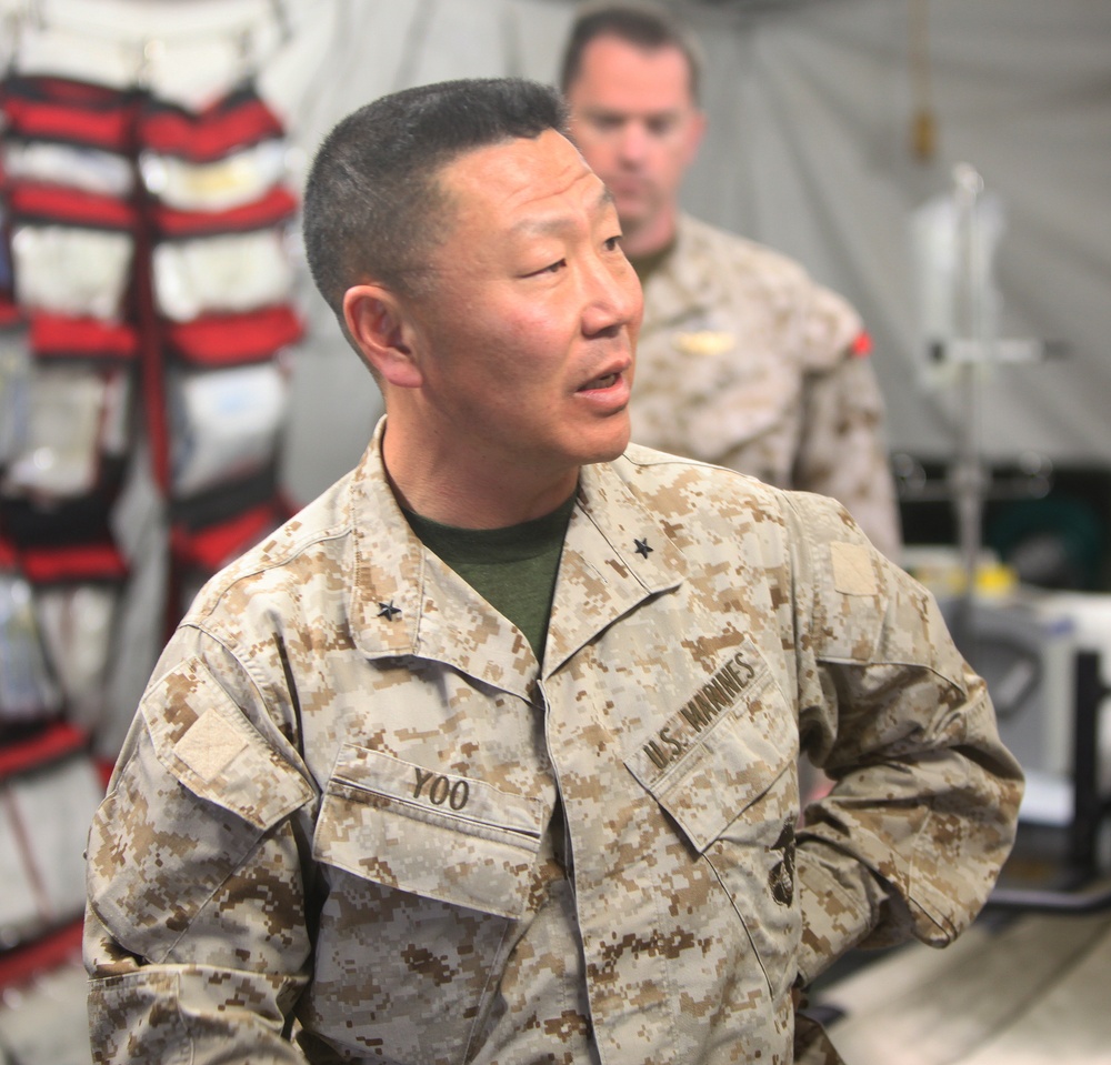 Brig. Gen. Yoo impressed with emergency physicians aboard Camp Leatherneck