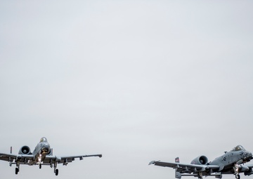 Fearsome four-ship: 188th Warthogs train at Razorback Range