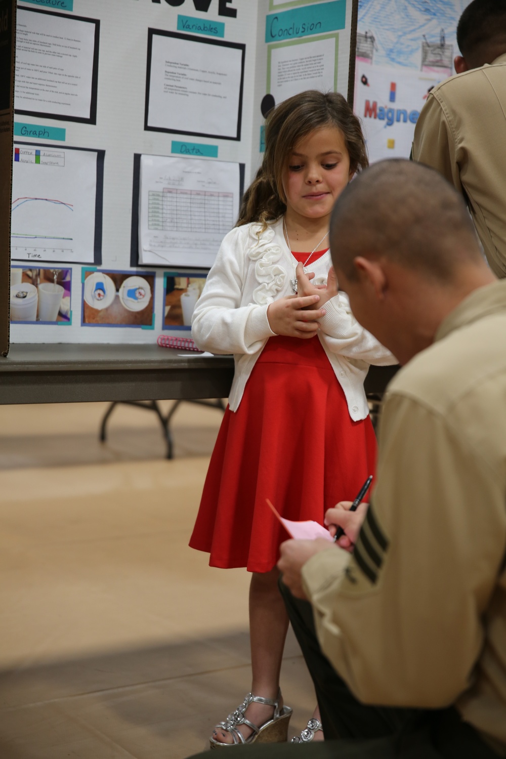 Barstow Marines judge, challenge, interact with local students