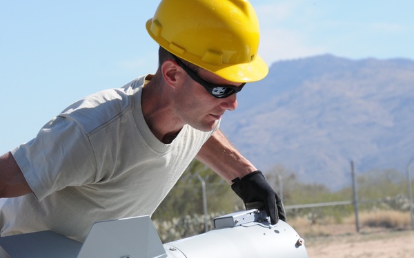 Munitions assembly and loading during Operation Snowbird at Davis-Monthan Air Force Base