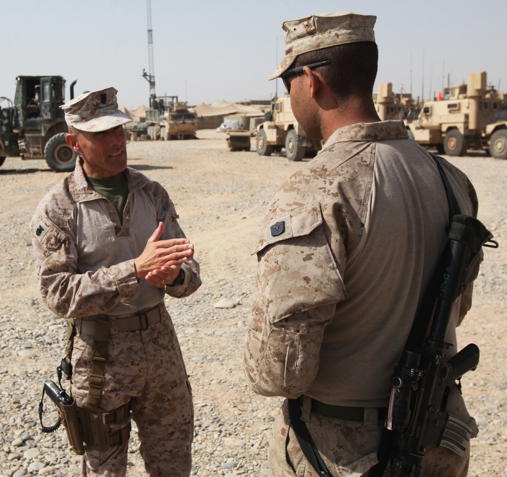 Brig. Gen. Yoo visits Marines, sailors aboard Patrol Base Boldak