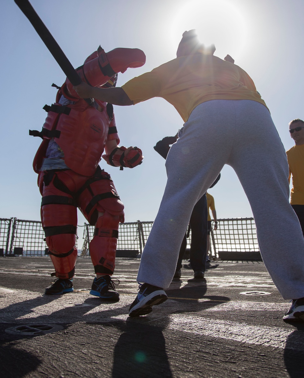 USS Mason self-defense training