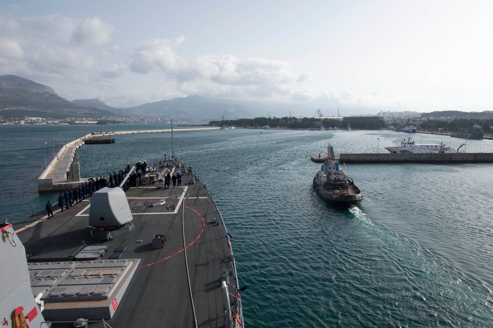 USS Stout arrives in Croatia