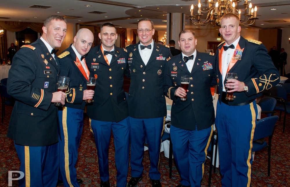 Officers participate in Social Hour at the 7th TTSB's final Dining In