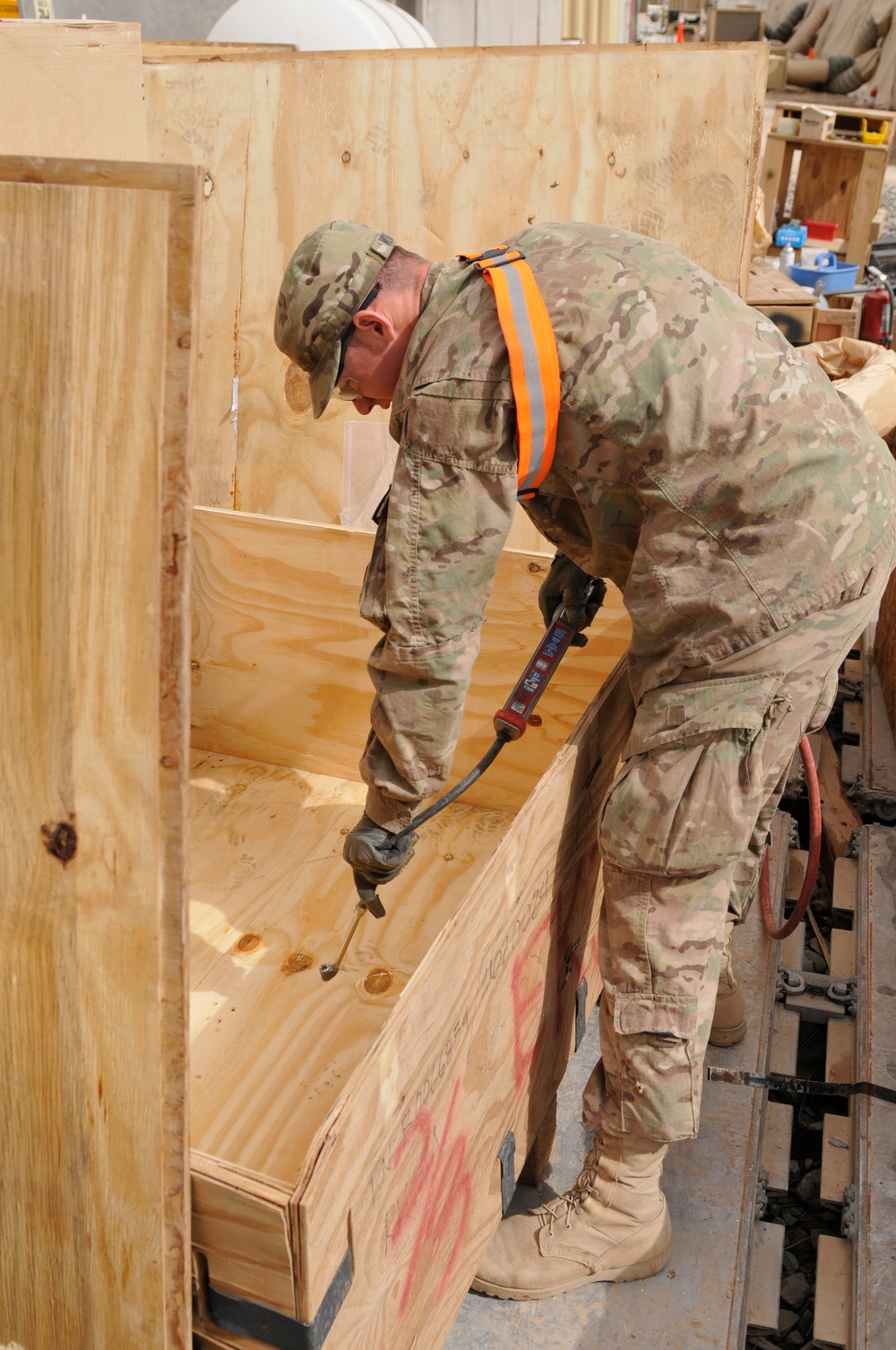 Soldiers sift, sort, scrub, ship, save