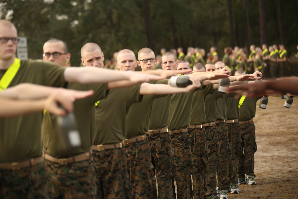 Photo Gallery: Marine recruits learn ropes in first week on Parris Island