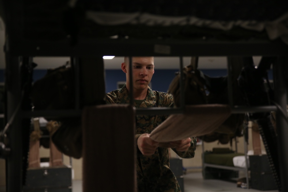 Photo Gallery: Wide awake at 4 a.m., Marine recruits begin each day with rushed routine on Parris Island