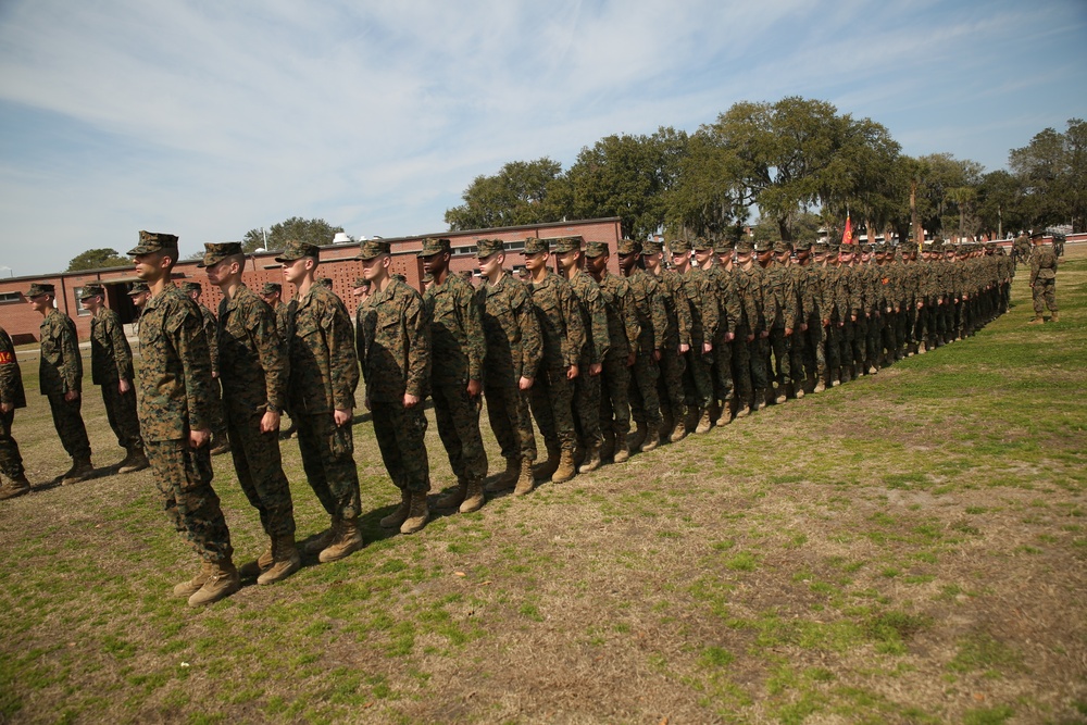 Photo Gallery: Recruits' platoons pose for keepsake photos on Parris Island