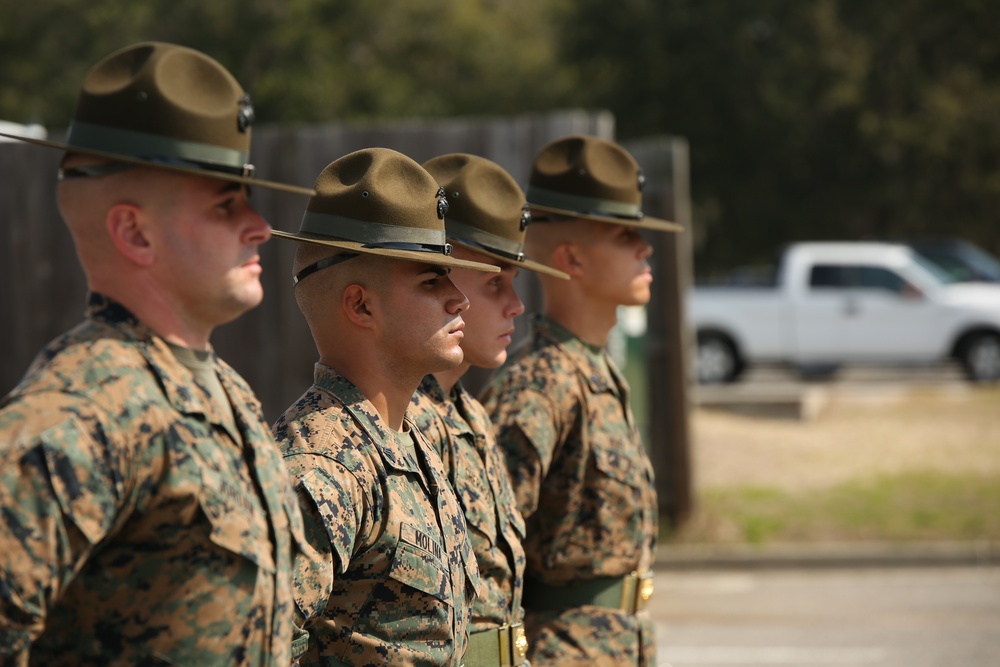 Photo Gallery: Recruits' platoons pose for keepsake photos on Parris Island