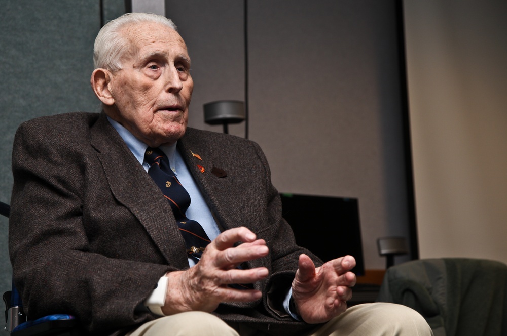 Retired US Marine Maj. Norm Hatch visit to 55th Signal Company