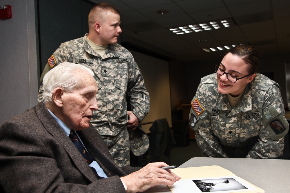 Retired US Marine Maj. Norm Hatch Visit to 55th Signal Company