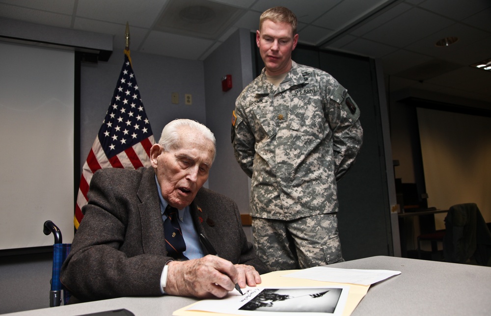 Retired US Marine Maj. Norm Hatch Visit to 55th Signal Company