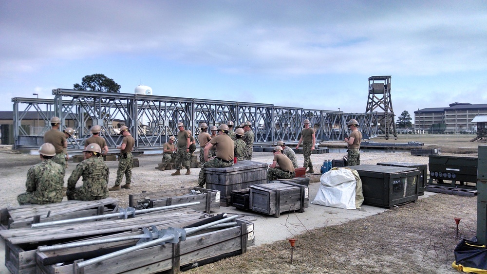 NMCB-25 Trains in Bridge Construction