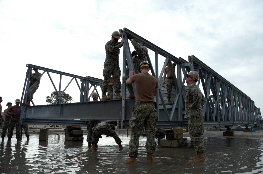 NMCB-25 Trains in Bridge Construction