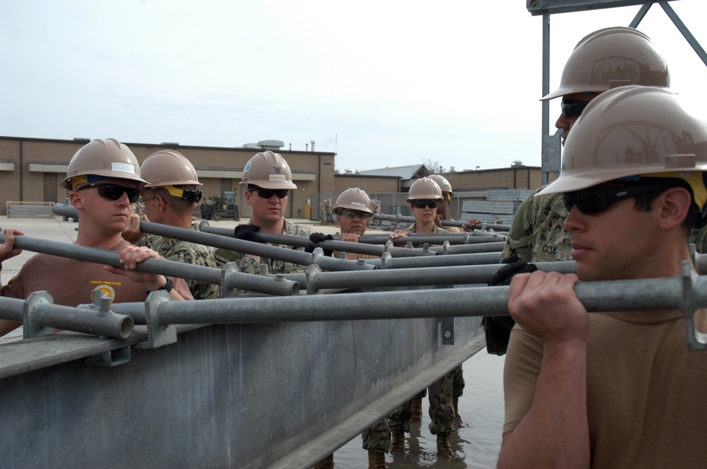 NMCB-25 Trains in Bridge Construction