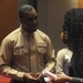 Marines answer questions at CIAA career expo