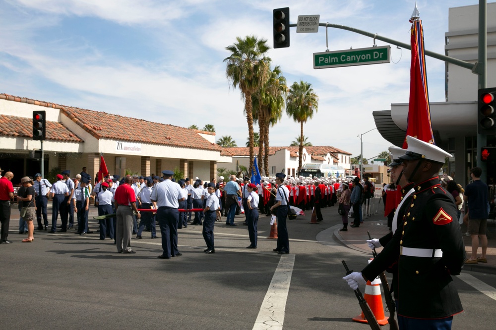 Color guard leads the way during black history parade