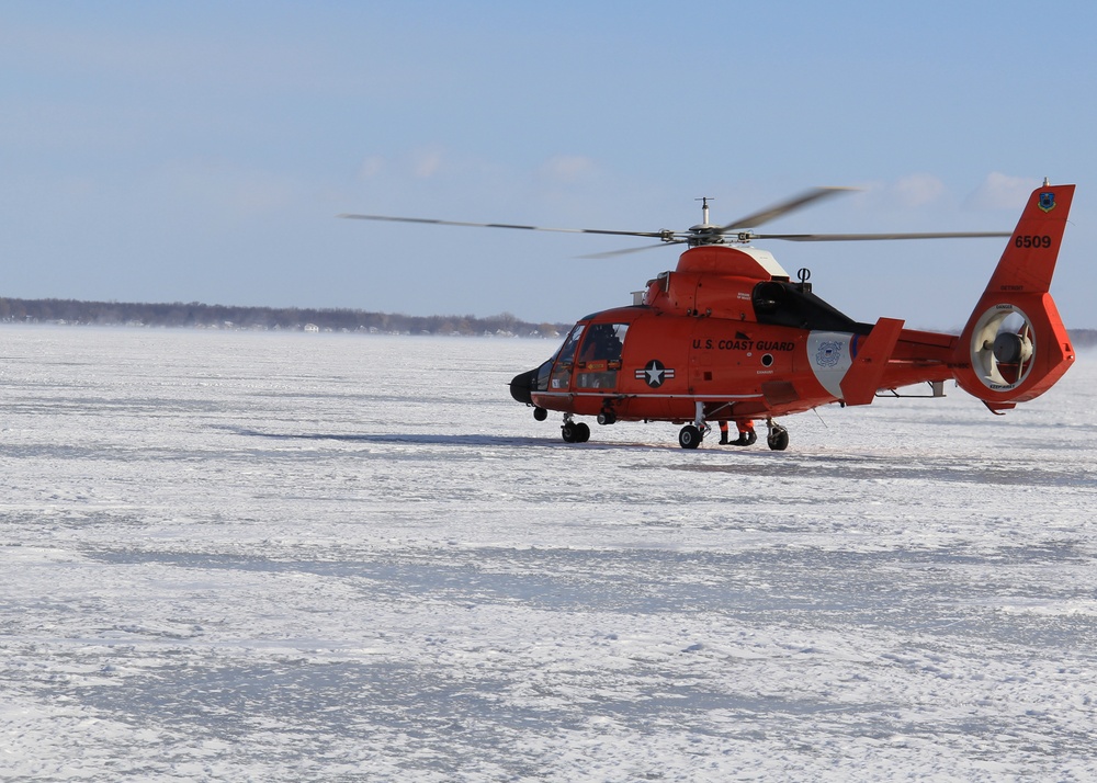 Coast Guard trains on frozen Lake St. Clair