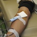 Giving blood on the flight line