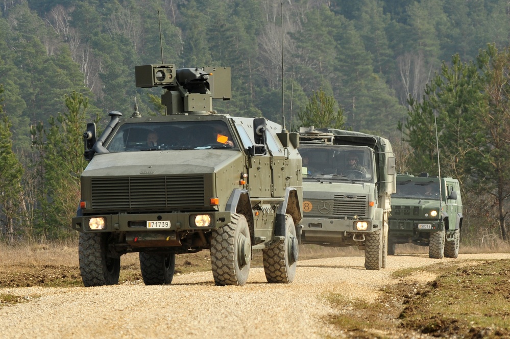 EU Battlegroup 'Rampant Lion' exercise in Grafenwoehr, Germany