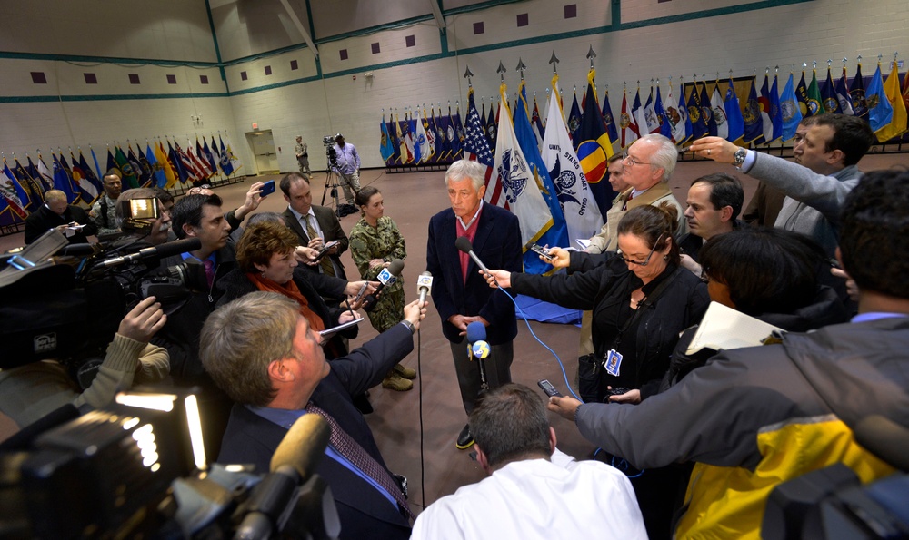 Secretary of defense holds press conference