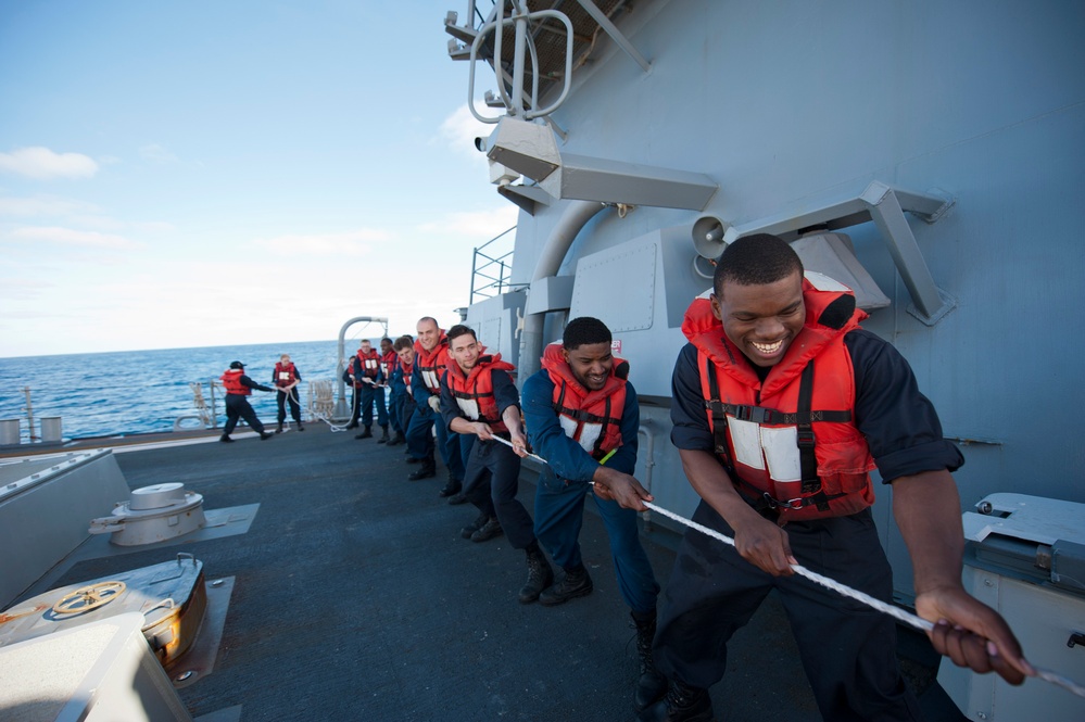 USS Arleigh Burke replenishment