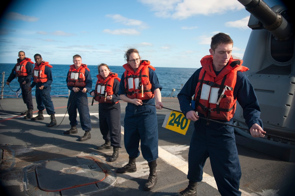 USS Arleigh Burke replenishment