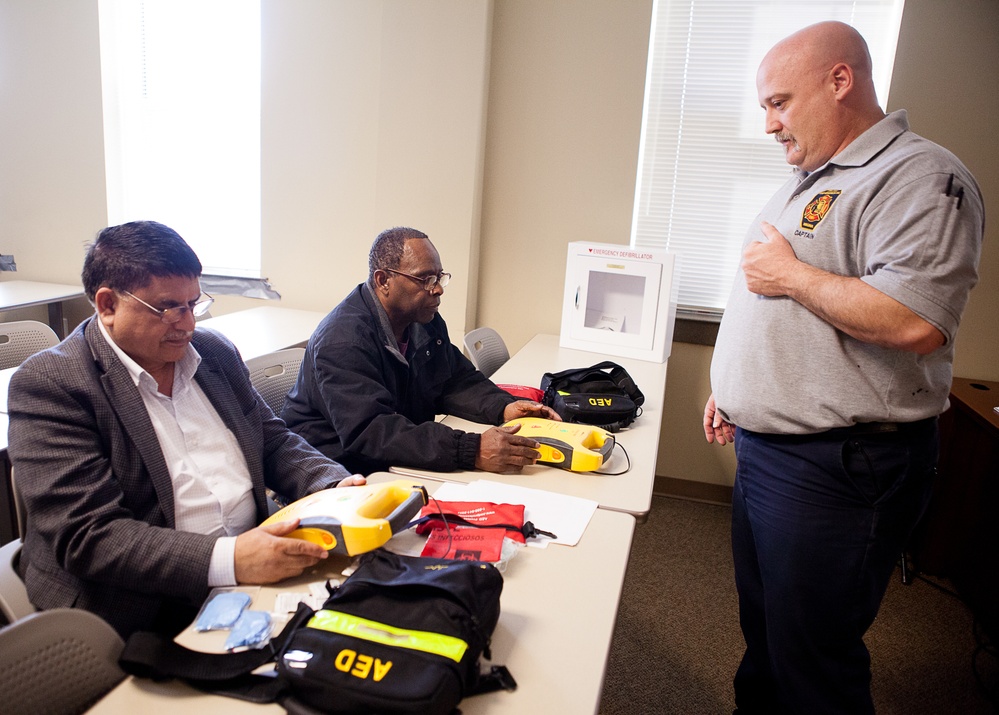 Joint base gets defibrillators