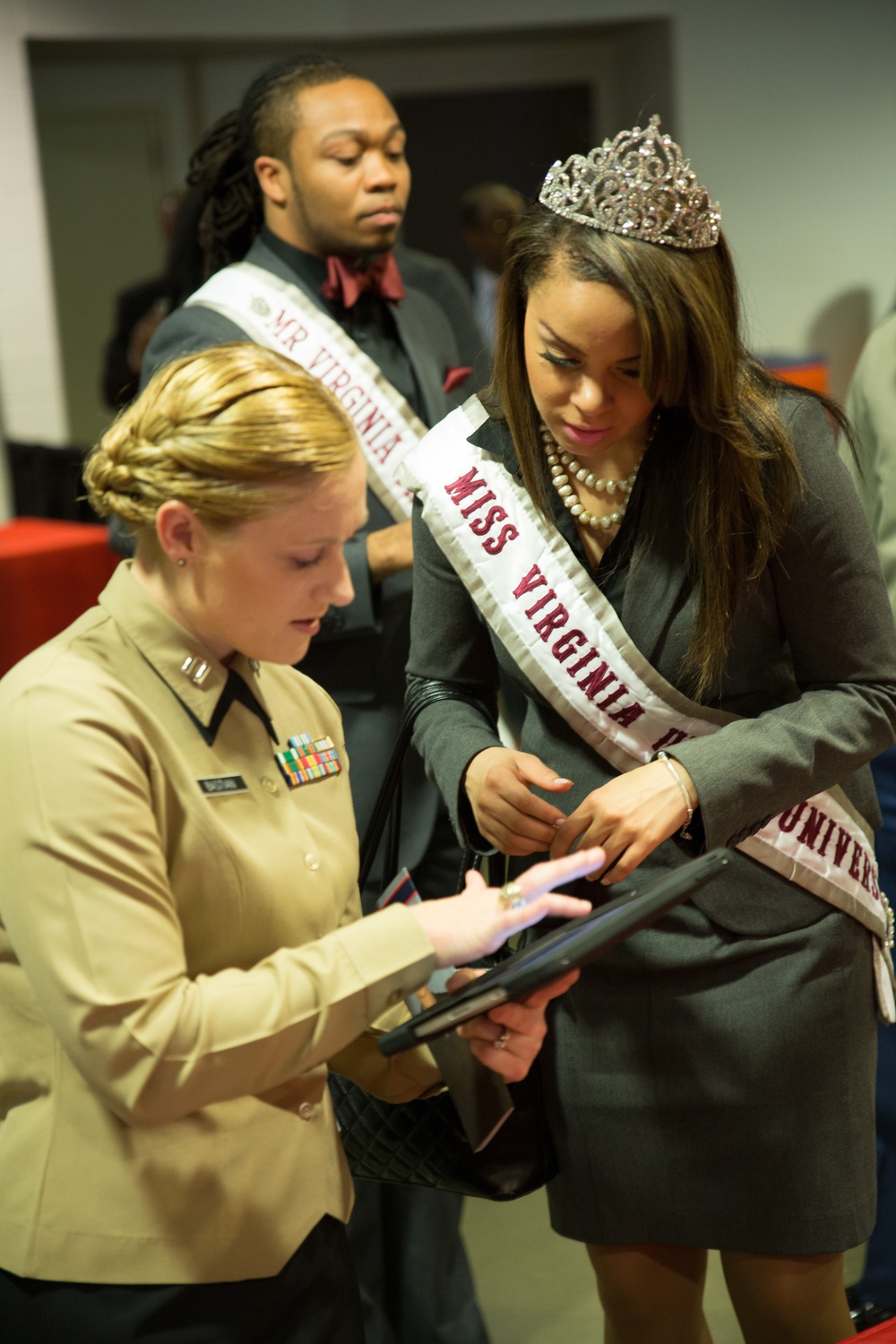 Marines highlight officer programs during CIAA tournament