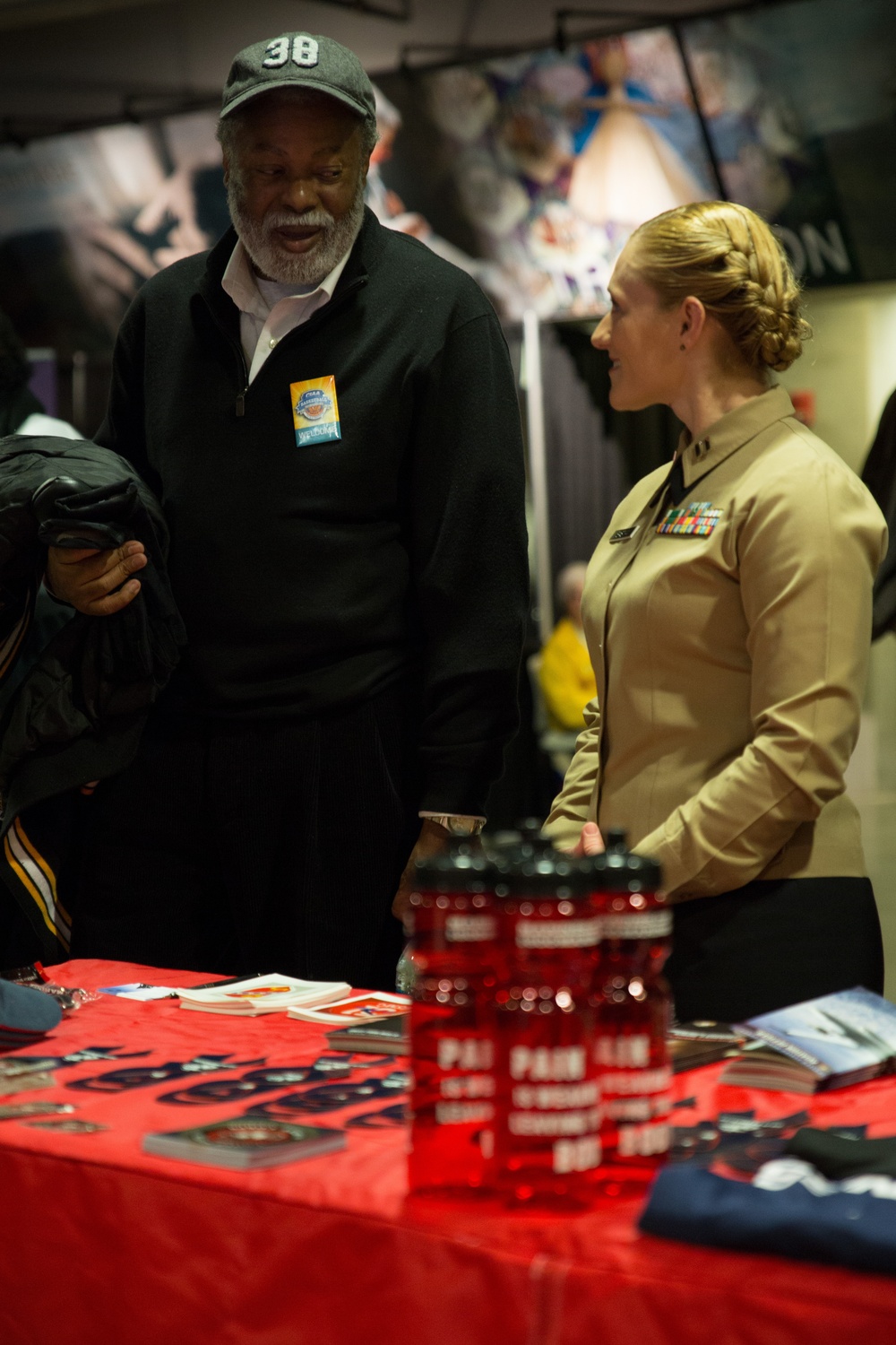 Marines highlight officer programs during CIAA tournament
