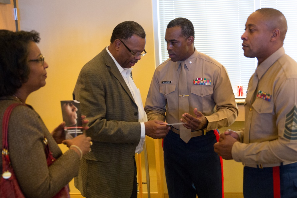 Marines highlight officer programs during CIAA tournament